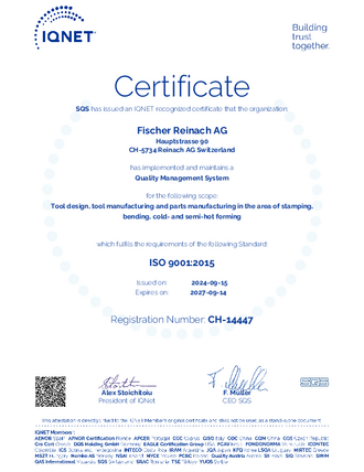 International Certificate ISO 9001 and 14001